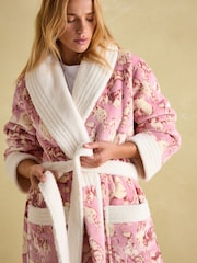 Joules Matilda Pink Fleece Lined Dressing Gown - Image 5 of 6