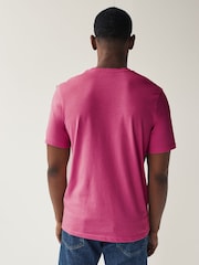 Lyle & Scott Rich Pink Crew Neck 100% Cotton T-Shirt - Image 4 of 6