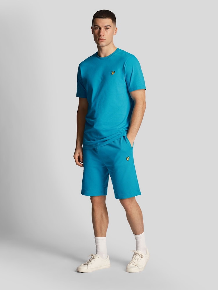 Lyle & Scott Leisure Blue Crew Neck 100% Cotton T-Shirt - Image 2 of 7 Lyle & Scott Leisure Blue Crew Neck 100% Cotton T-Shirt - Image 2 of 7