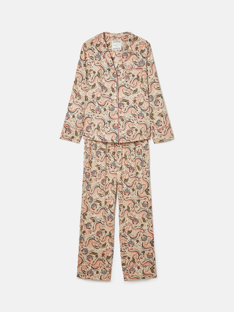 Joules Alma Floral Pyjama Set - Image 7 of 7