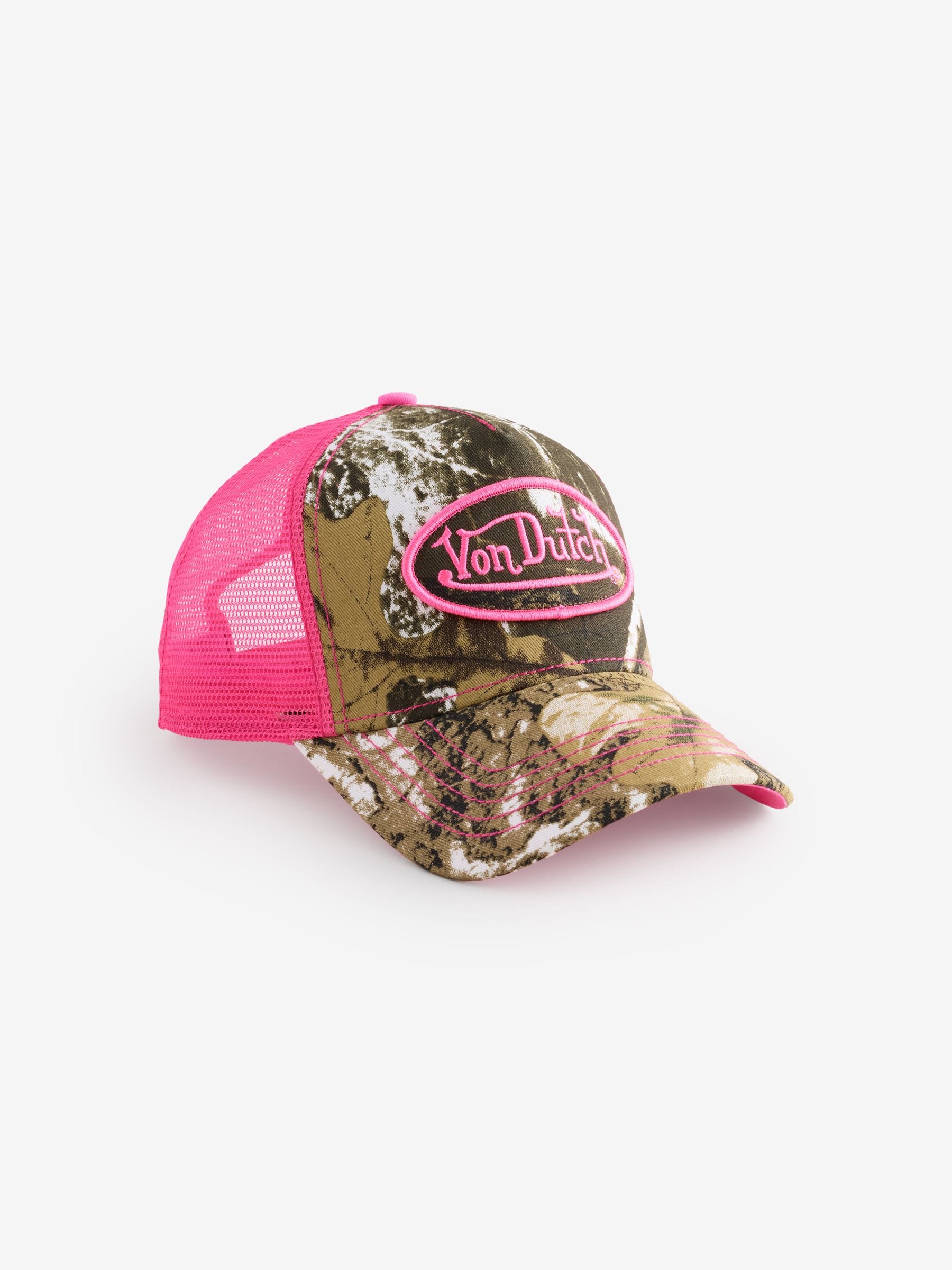 Buy Von Dutch Pink Pink Logo Trucker Hat from Next Ukraine