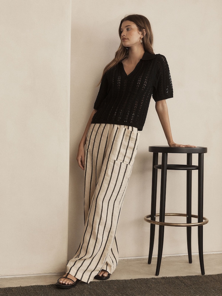Black Premium Knitted Polo Neck Top - Image 2 of 8