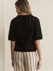 Black Premium Knitted Polo Neck Top - Image 3 of 8