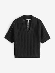 Black Premium Knitted Polo Neck Top - Image 5 of 8