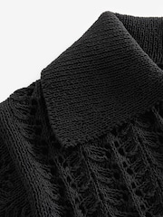 Black Premium Knitted Polo Neck Top - Image 6 of 8