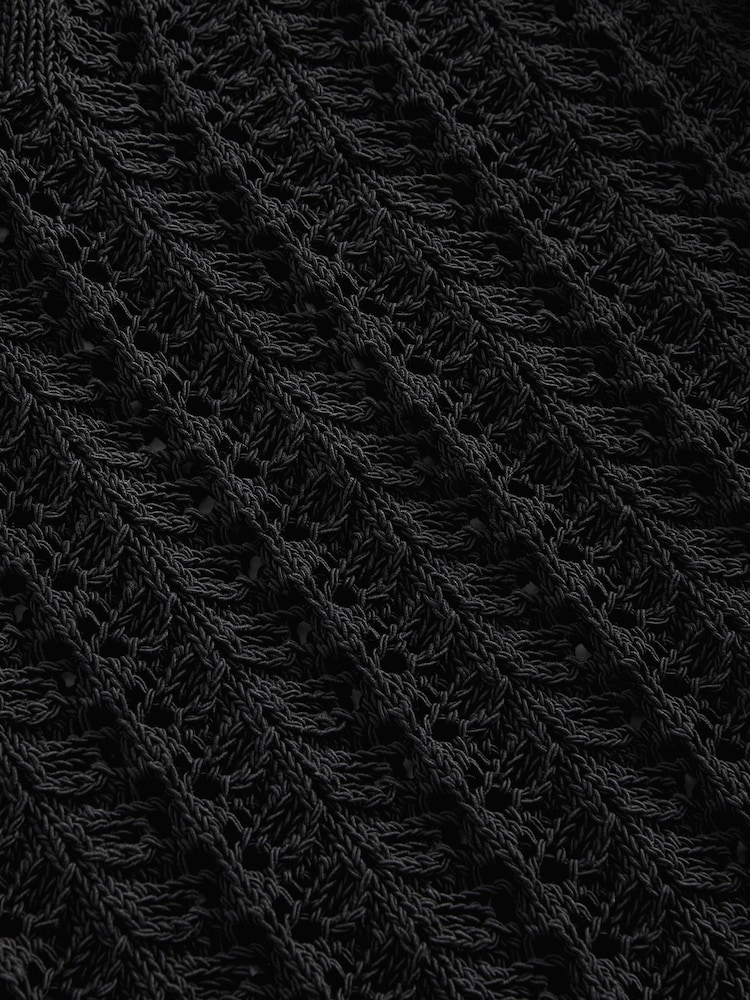 Black Premium Knitted Polo Neck Top - Image 8 of 8