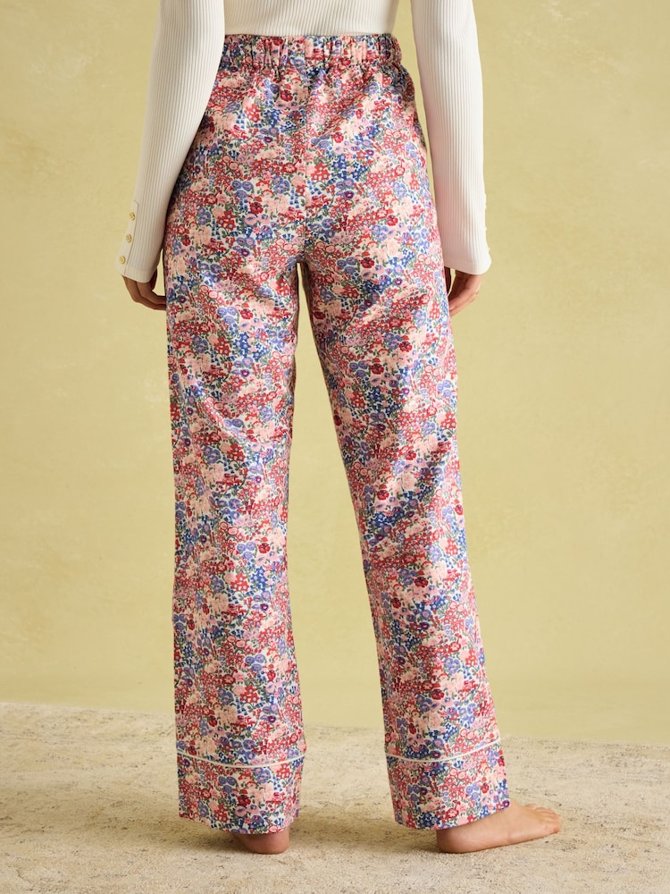 Joules Stella Cream Cotton Pyjama Bottoms - Image 2 of 6