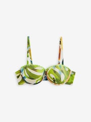 Never Fully Dressed Green Palm Cupped Stitching Bikini Top - Image 4 of 4