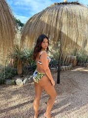 Never Fully Dressed Green Palm Stitching Tanga Bikini Briefs - Image 2 of 6