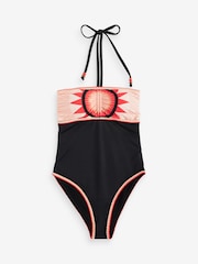 Never Fully Dressed Black Sundial Tummy Control Bandeau Swimsuit - Image 4 of 4