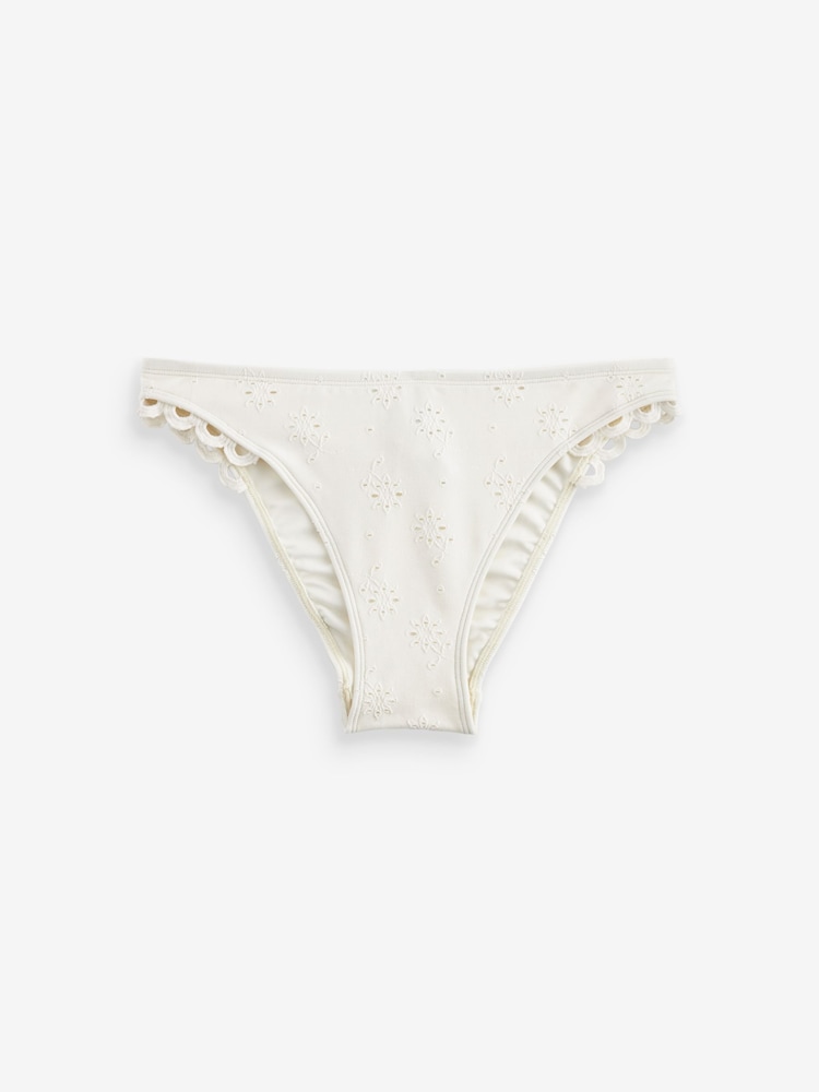 Never Fully Dressed White Broiderie Bikini Briefs - Image 3 of 3