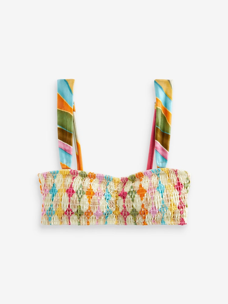 Never Fully Dressed Trägerloses Bikini-Top mit Raffung, mehrfarbig - Bild 4 von 4