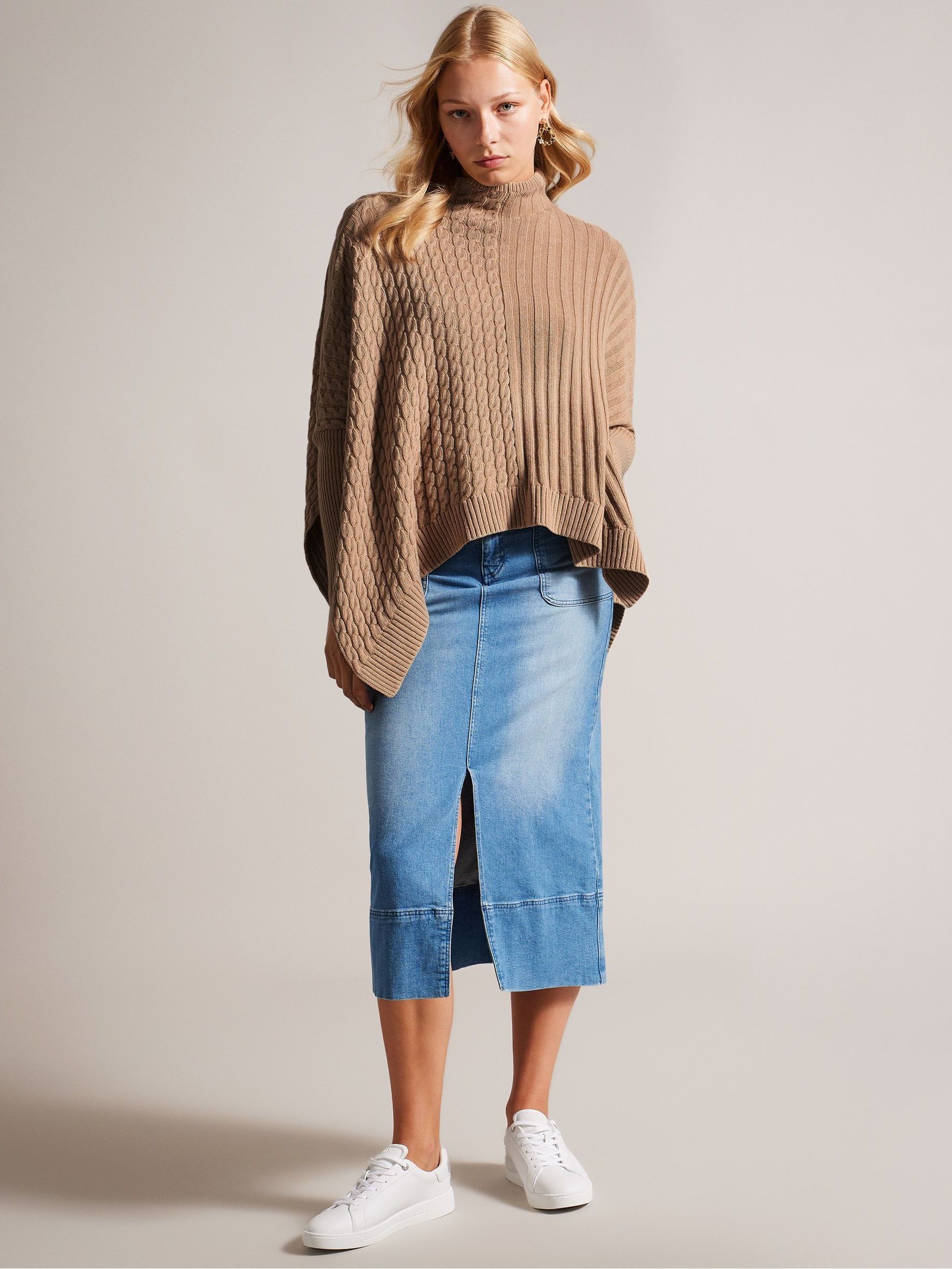 Buy Ted Baker Natural Funnel Neck Jumper from Next Luxembourg