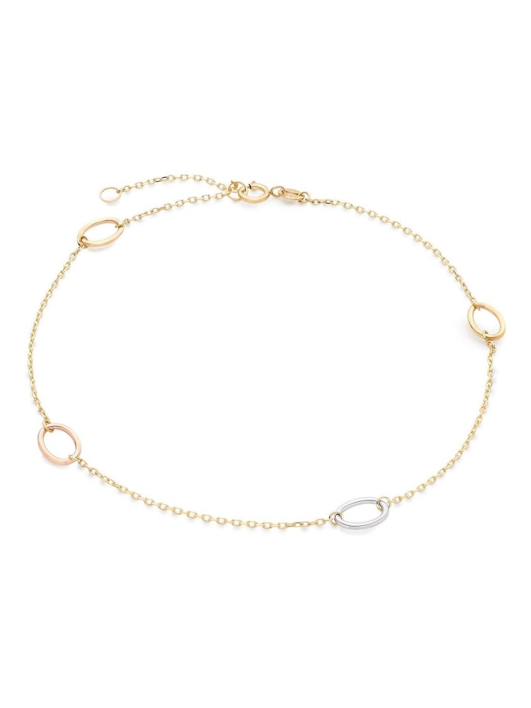 Beaverbrooks Gold 9ct Link Anklet - Image 1 of 3