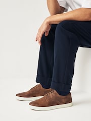 Tan Brown Cupsole Derby Shoes - Image 1 of 6