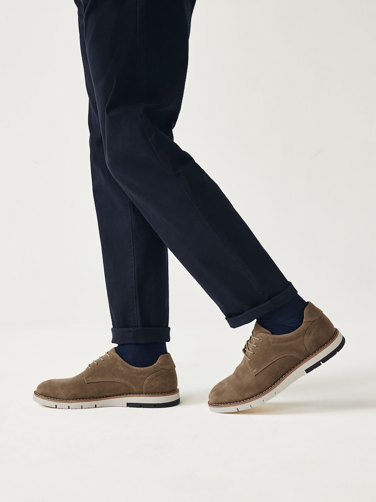 Taupe Brown Sports Wedges Shoes - Image 1 of 7