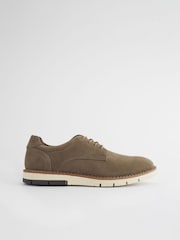 Taupe Brown Sports Wedges Shoes - Image 3 of 7