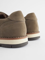 Taupe Brown Sports Wedges Shoes - Image 4 of 7