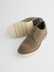 Taupe Brown Sports Wedges Shoes - Image 5 of 7