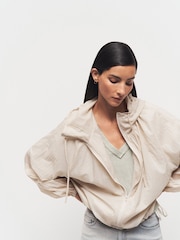 Beige Sheer Shower Proof Raincoat - Image 1 of 6