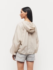Beige Sheer Shower Proof Raincoat - Image 3 of 6
