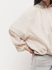 Beige Sheer Shower Proof Raincoat - Image 4 of 6