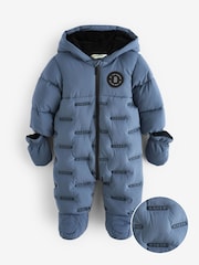 Baker by Ted Baker Blue Shower Resistant Snowsuit - Image 1 of 5