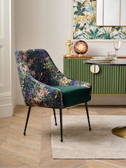 Clarke and Clarke Congo Amethyst Emerald Green Renzo Dining Chair - Image 1 of 6