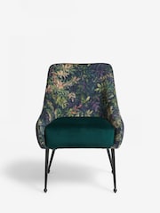 Clarke and Clarke Congo Amethyst Emerald Green Renzo Dining Chair - Image 2 of 6