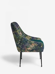 Clarke and Clarke Congo Amethyst Emerald Green Renzo Dining Chair - Image 3 of 6