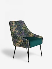 Clarke and Clarke Congo Amethyst Emerald Green Renzo Dining Chair - Image 4 of 6