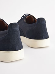Navy Blue Suede Cupsole Casual Shoes - Image 4 of 5