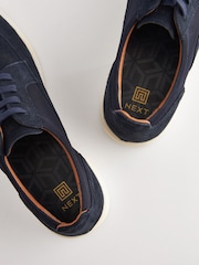 Navy Blue Suede Cupsole Casual Shoes - Image 5 of 5