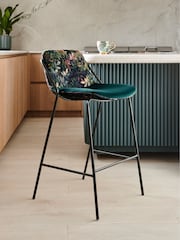 Clarke and Clarke Congo Amethyst Emerald Green Mattio Dining Chair - Image 1 of 7
