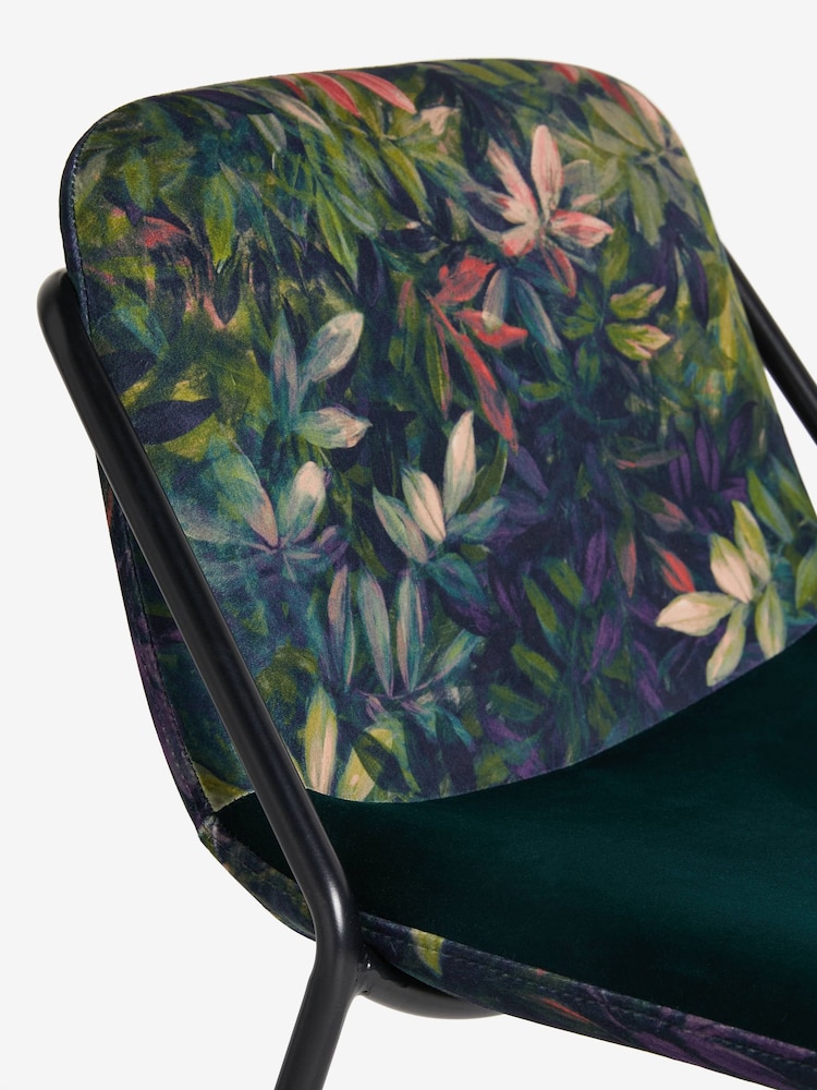 Clarke and Clarke Congo Amethyst Emerald Green Mattio Dining Chair - Image 7 of 7