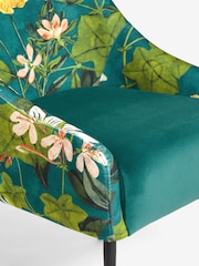 Clarke and Clarke Passiflora Kingfisher Blue and Teal Renzo Dining Chair - Image 6 of 6