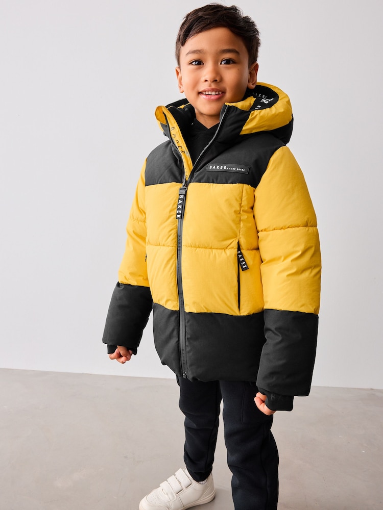 Baker By Ted Baker Shower Resistant Colourblock Padded Coat - Image 1 of 16 Baker By Ted Baker Shower Resistant Colourblock Padded Coat - Image 1 of 16