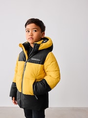 Baker By Ted Baker Shower Resistant Colourblock Padded Coat - Image 4 of 16