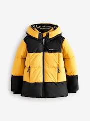 Baker By Ted Baker Shower Resistant Colourblock Padded Coat - Image 9 of 16