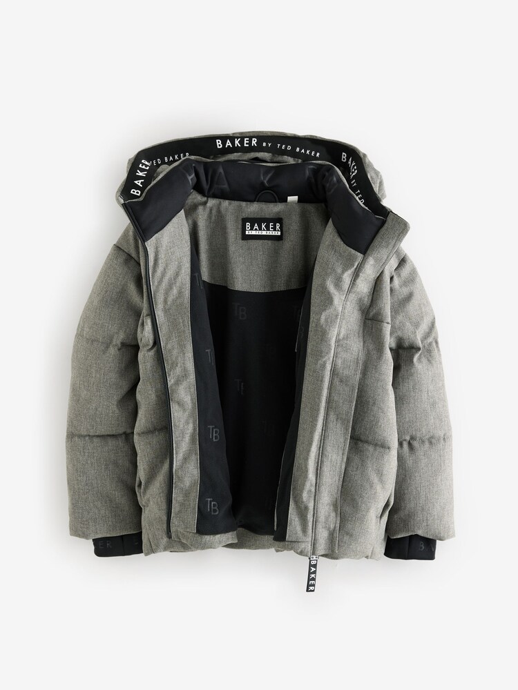 Baker by Ted Baker Gris Résistant à la douche Padded Coat - Image 10 of 15