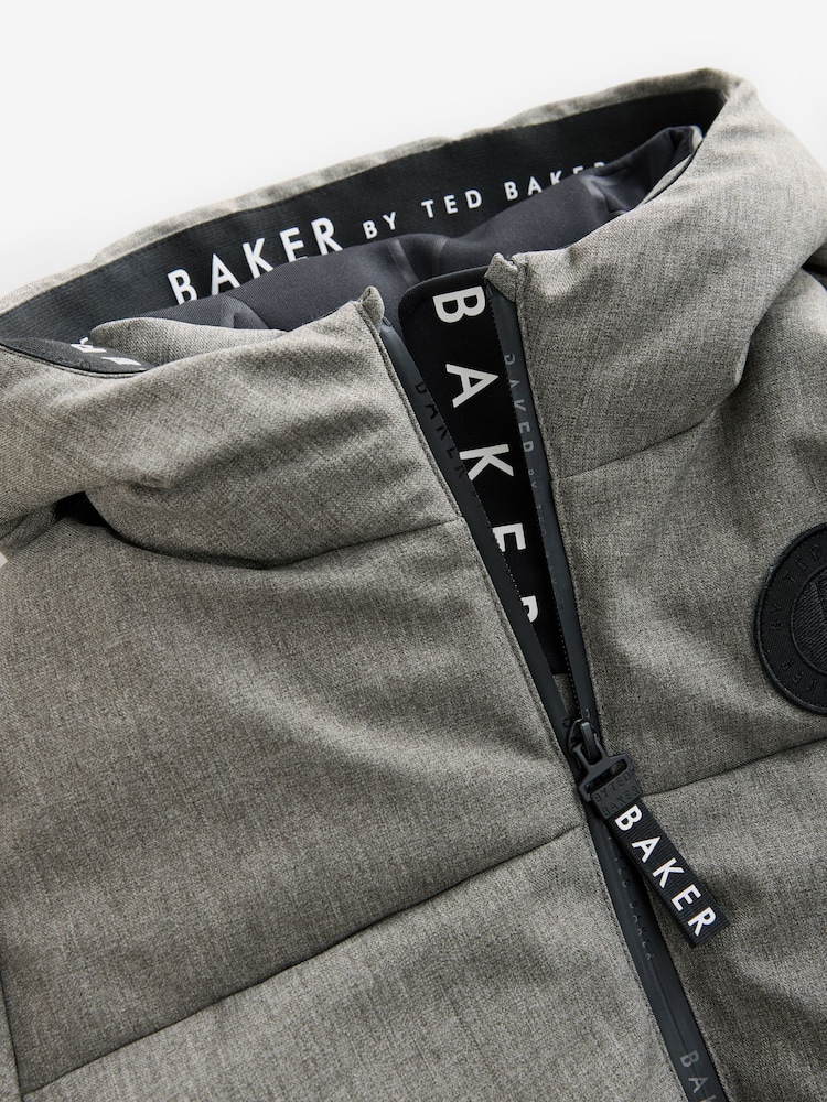 Baker by Ted Baker Gris Résistant à la douche Padded Coat - Image 11 of 15