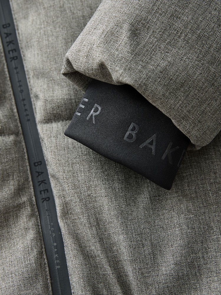 Baker by Ted Baker Gris Résistant à la douche Padded Coat - Image 13 of 15