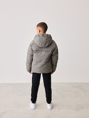 Baker by Ted Baker Grey Shower Resistant Padded Coat - Image 3 of 15
