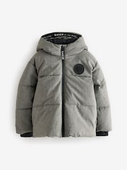 Baker by Ted Baker Grey Shower Resistant Padded Coat - Image 8 of 15