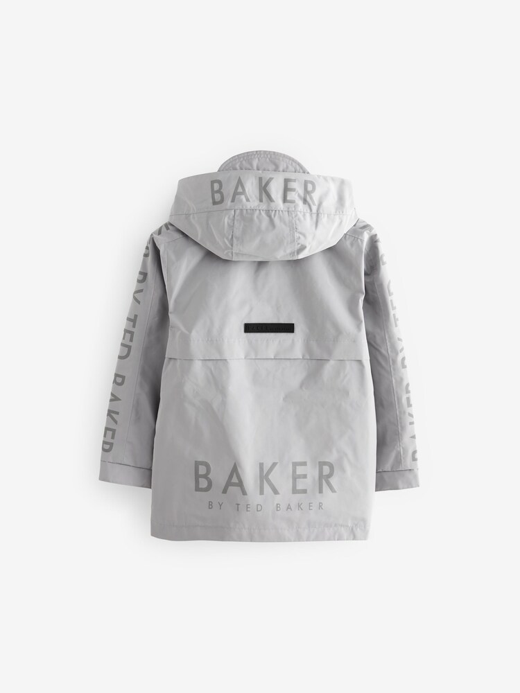 Baker by Ted Baker Grey Shower Resistant Technical Rain Jacket - Image 10 of 14
