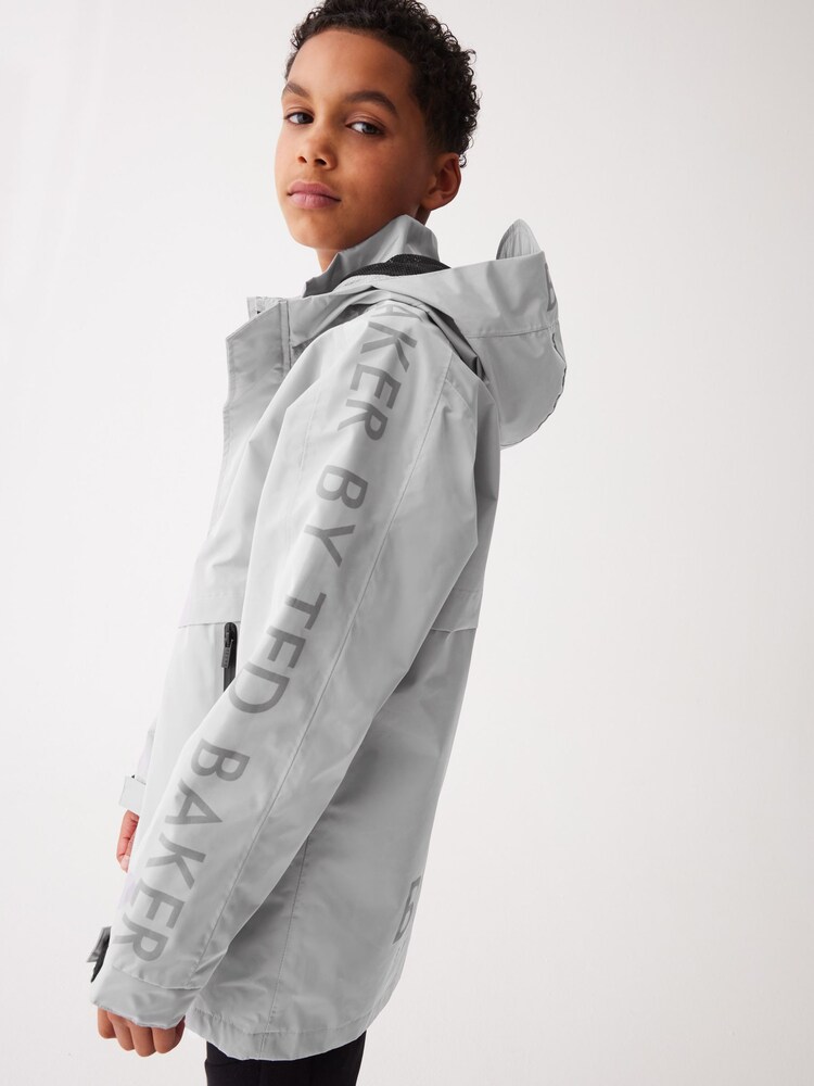 Baker by Ted Baker Grey Shower Resistant Technical Rain Jacket - Image 3 of 14