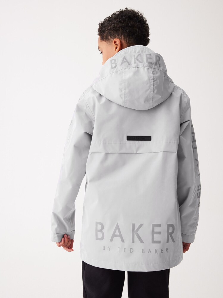 Baker by Ted Baker Grey Shower Resistant Technical Rain Jacket - Image 4 of 14