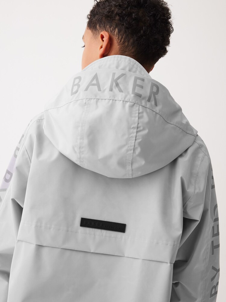 Baker by Ted Baker Grey Shower Resistant Technical Rain Jacket - Image 6 of 14
