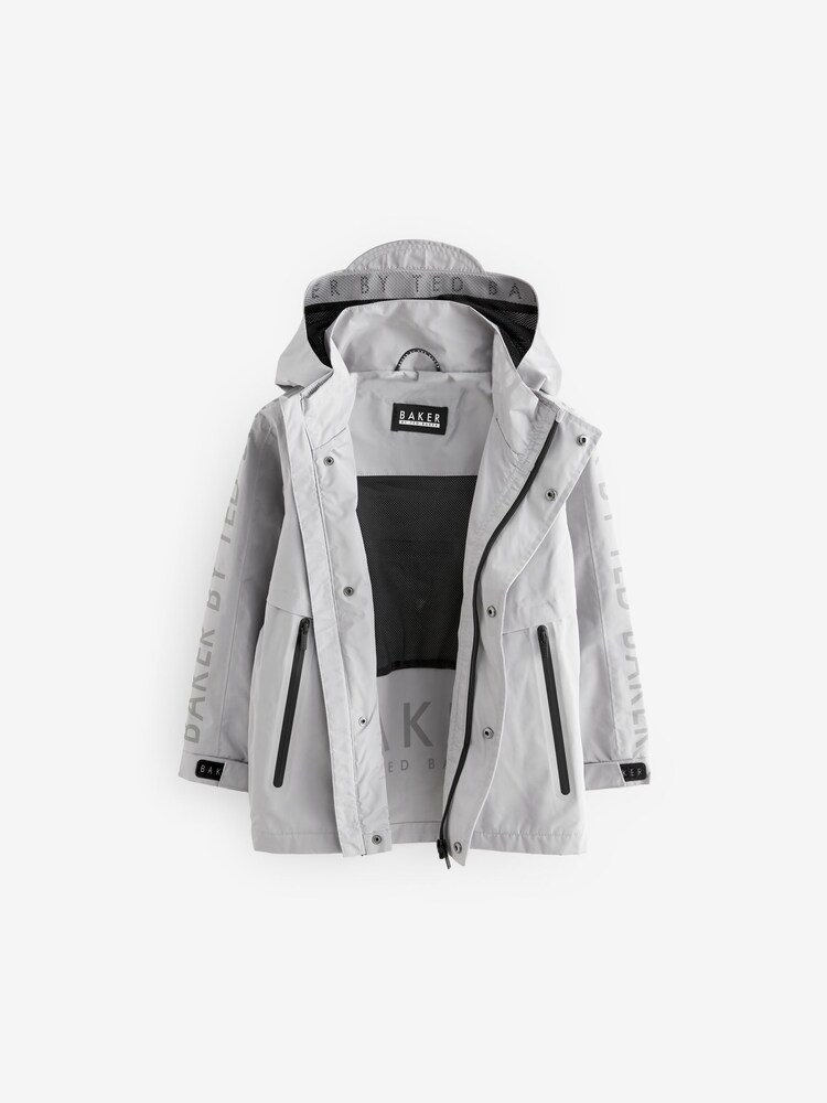 Baker by Ted Baker Grey Shower Resistant Technical Rain Jacket - Image 9 of 14