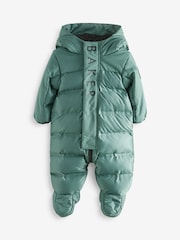 Baker by Ted Baker Green Shower Resistant Snowsuit - Image 3 of 8